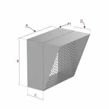 Auvent pare-pluie grillagée gaine sur-mesure