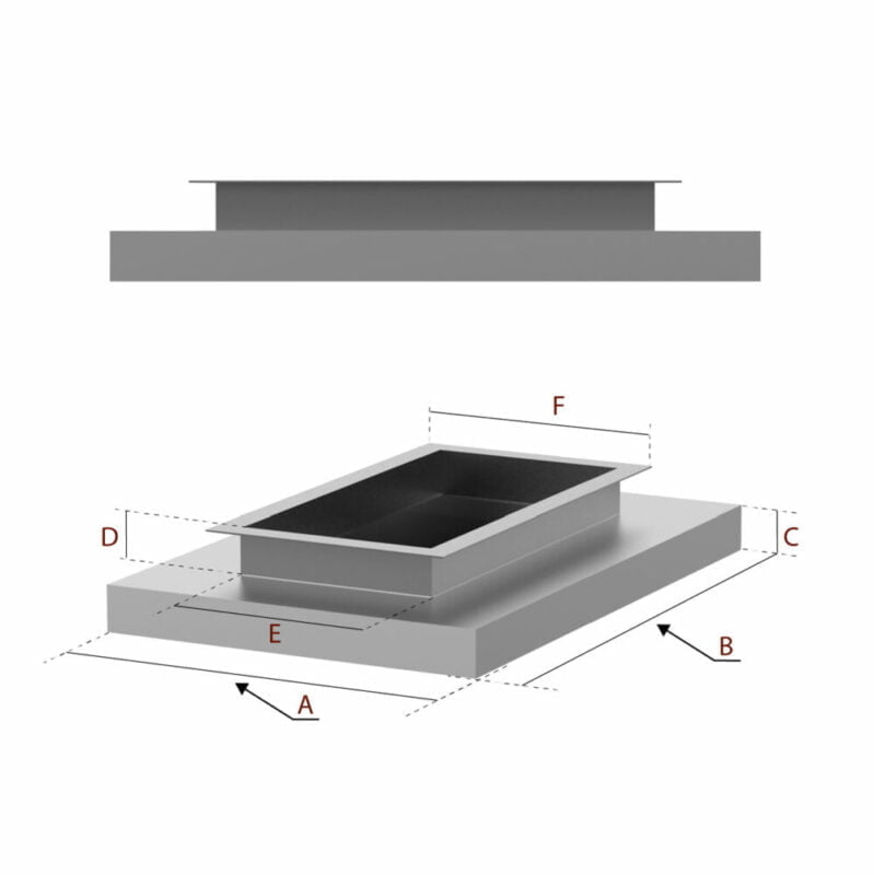 Support tourelle rectangulaire gaine sur mesure