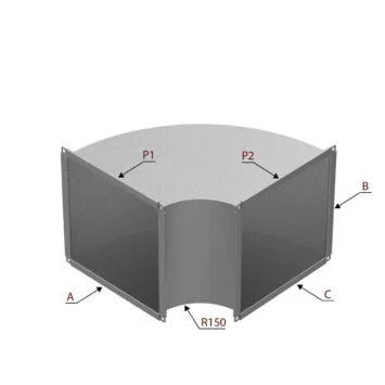 Té arrondi ventilation sur mesure gaine sur-mesure