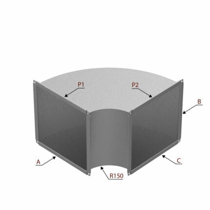 Té arrondi ventilation sur mesure gaine sur-mesure