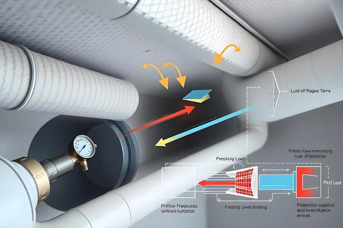 calculer la perte de charge dans une gaine de ventilation